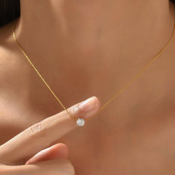 18K Gold Plated Stainless Steel Necklace - Picture 3 of 5